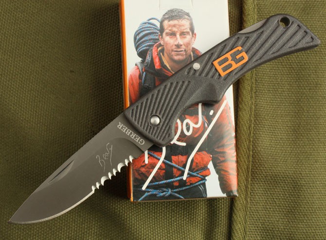   Grylls Mini Pocket Folding Knife Camping Survival Outdoor Tool 61 E