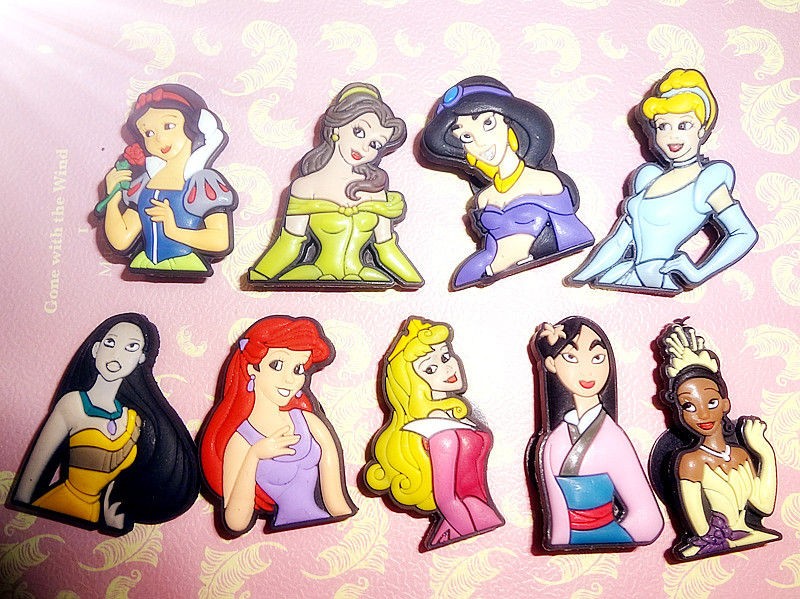 9pcs disney princess shoe charm jibbitz for crocs 1 from