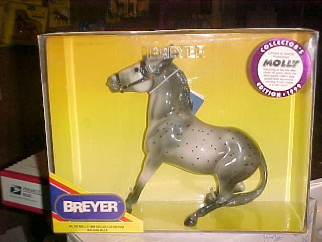   Balking Mule 1999 Collectors Edition Molly Glossy Appaloosa Mule NIB