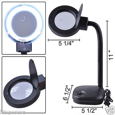   Light Jewelry 5X 8X Tabletop Gooseneck Magnifying Lamp Magnifier Desk