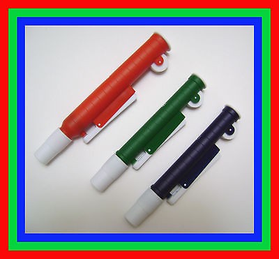 Pipette Pump Set 25 mL 10mL 2 mL Red Green Blue 25mL 10mL 2mL LAB 