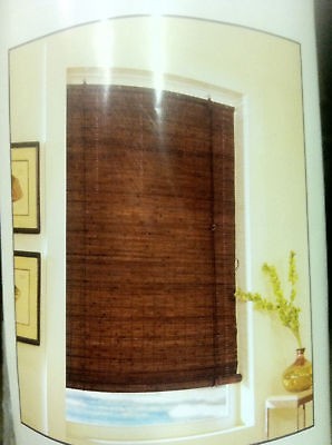 bamboo flatstick roll up shades in cocoa window blinds more options 