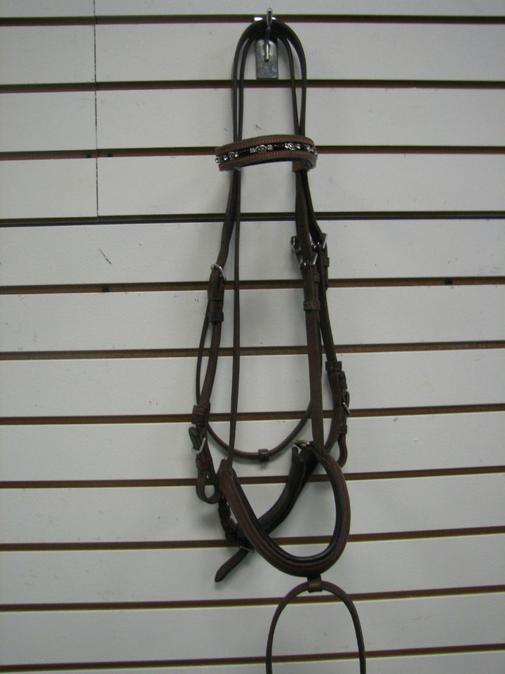 used flash noseband snaffle bridle size horse brown time left