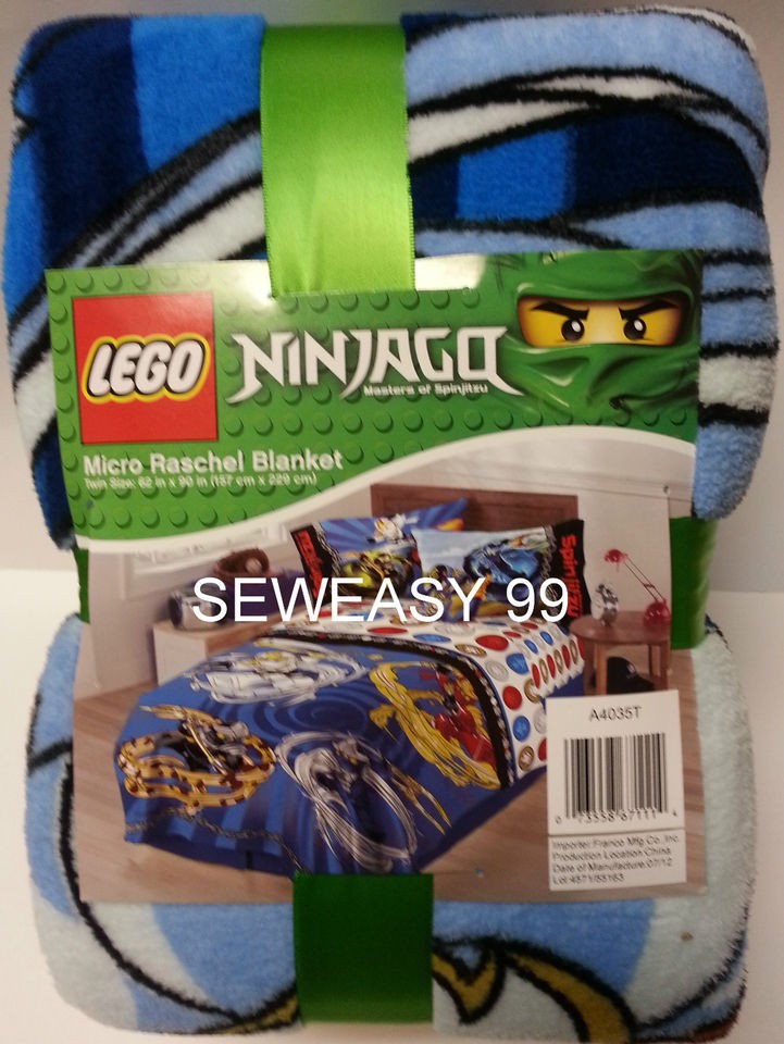 Lego Ninjago Micro Raschel Blanket Twin Size 62 X 90 (157 Cm X 229 