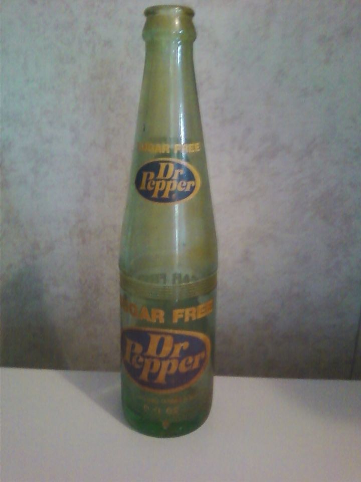 old sugar free dr pepper bottle 10 fl oz time