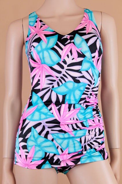   Bold *TROPICAL FLORAL* One Piece SWIMSUIT Bathing Suit BEACH WEAR S M