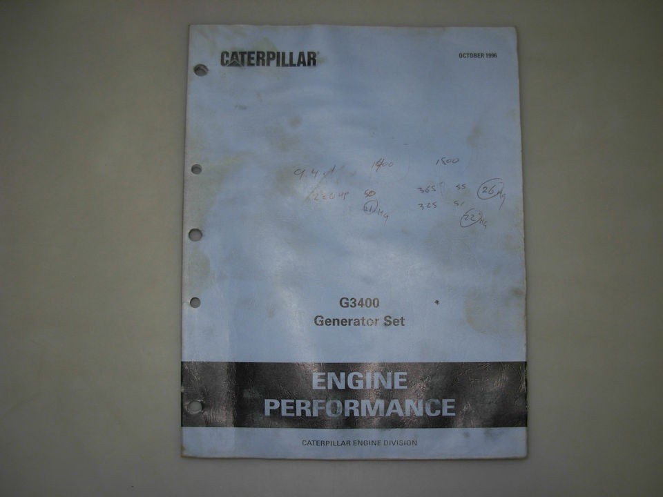   G3406,G3408,G3​412 Natural Gas Generator Engines Performance Manual