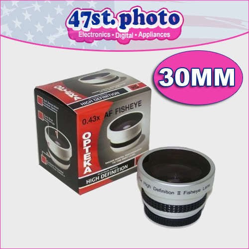 opteka 30mm 43x high definition ii full fisheye lens expedited