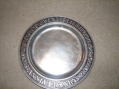 vtg rwp pewter wilton columbia pa usa 25th anniversary time