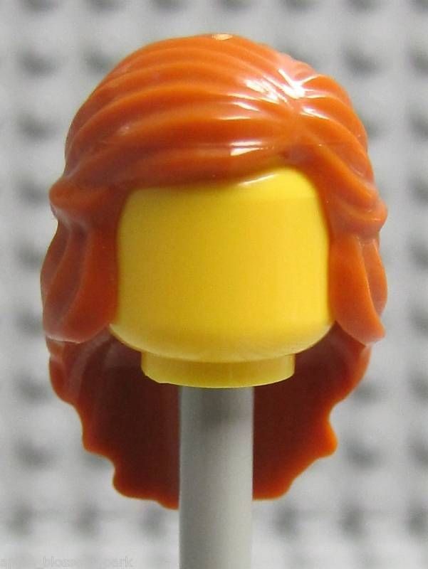 NEW Lego Female/Girl Minifig DARK ORANGE HAIR Long Princess Braided 