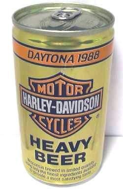 harley davidson beer daytona 1988 can mint b o pull