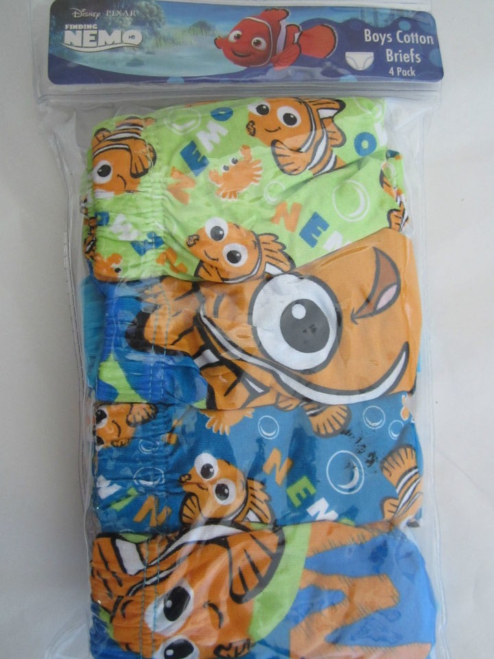 FINDING NEMO Licensed Boy 4x cotton briefs undies BNinBAG 2 3 , 3 4 