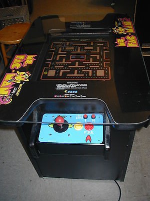 pacman ms pac man galaga cocktail table video arcade game