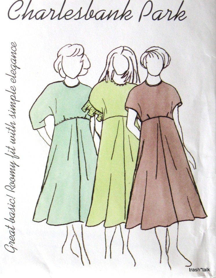 Charlesbank Park Bench dress pattern womens sz 12 14 16 18 loose style