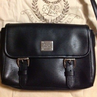 lauren ralph lauren newbury crossbody bag black new