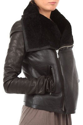 Rick Owens Woman Shearling Jacket RP 2718/LB col. Black Multisize