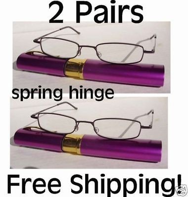   Light Weight Women Slim Rim Metal Spring Hinge Reader Reading Glasses