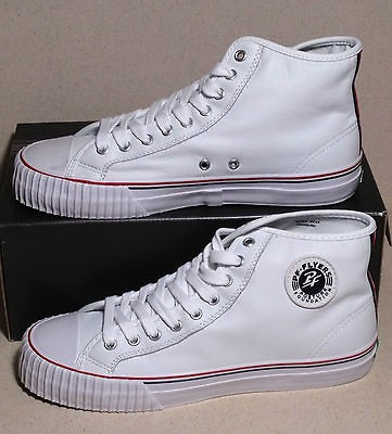 New PF Flyers Center Hi Reiss WTL White Leather Athletic Shoes Mens 