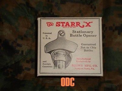   STARR X Stationary Bottle Opener Brown Mfg. Co Beer Pop Soda BBQ