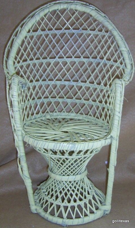 15 peacock chair for dolls and bears yellow time left