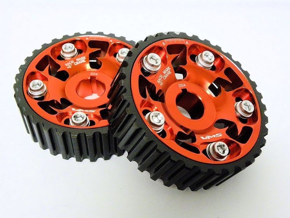   SERIES ENGINES ADJUSTABLE BILLET CAM GEARS PAIR SET QTY 2 ORANGE