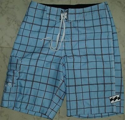 Billabong R U Serious Boardshorts Size 30 Light Blue Surf Shorts