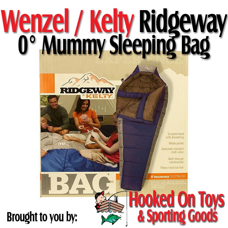 Kelty   Ridgeway 0° Mummy Sleeping Bag   4 Season Cold Weather Wenzel 