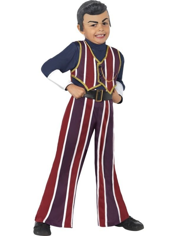 Boys Robbie Rotten Lazy Town Villian Kids Fancy Dress Halloween 