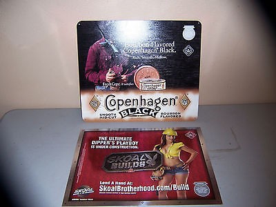 Copenhagen Black Metal Sign and Skoal Poster  New, Never Used