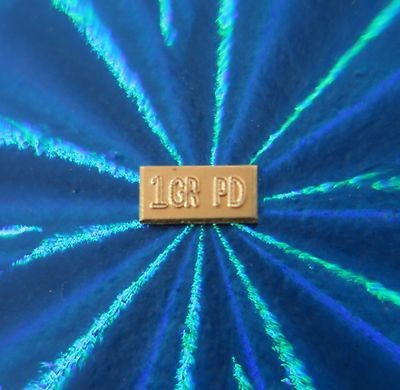 99.9 Pure Palladium PD Precious Metal Bullion 1 grain ACB Minted Bar 