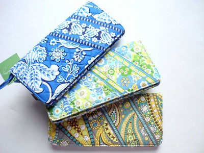   Bradley Travel Wallet Clutch English Meadow,Blue Lagoon,Lemon Parfait