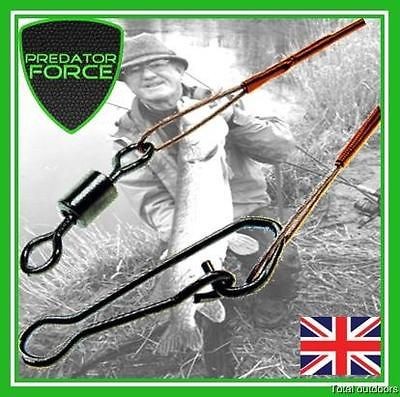 WIRE TRACE 25cm NEW PREDATOR PIKE PERCH INVISIBLE FISHING TRACE 