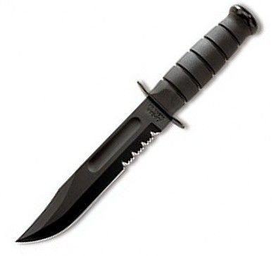 Ka Bar Full Size Black Utility Fighting Knife Combo Edge 1214