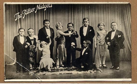 c1920 ritter midgets little people costumes rppc pc time left