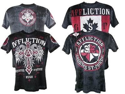 Affliction Georges St Pierre GSP Rush Union Reversible Mens T shirt