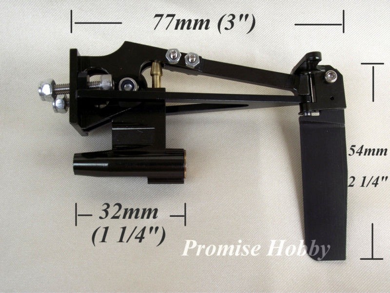 rudder with strut for 1 8 flex cable mini rc