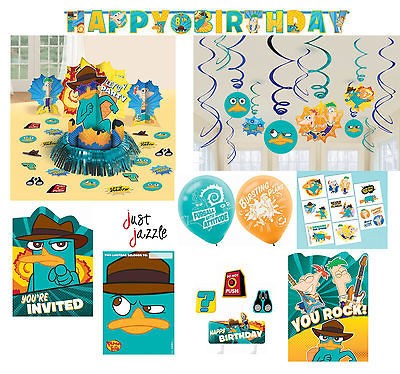 Perry Secret Agent P Phineas & Ferb Birthday Party Supplies 