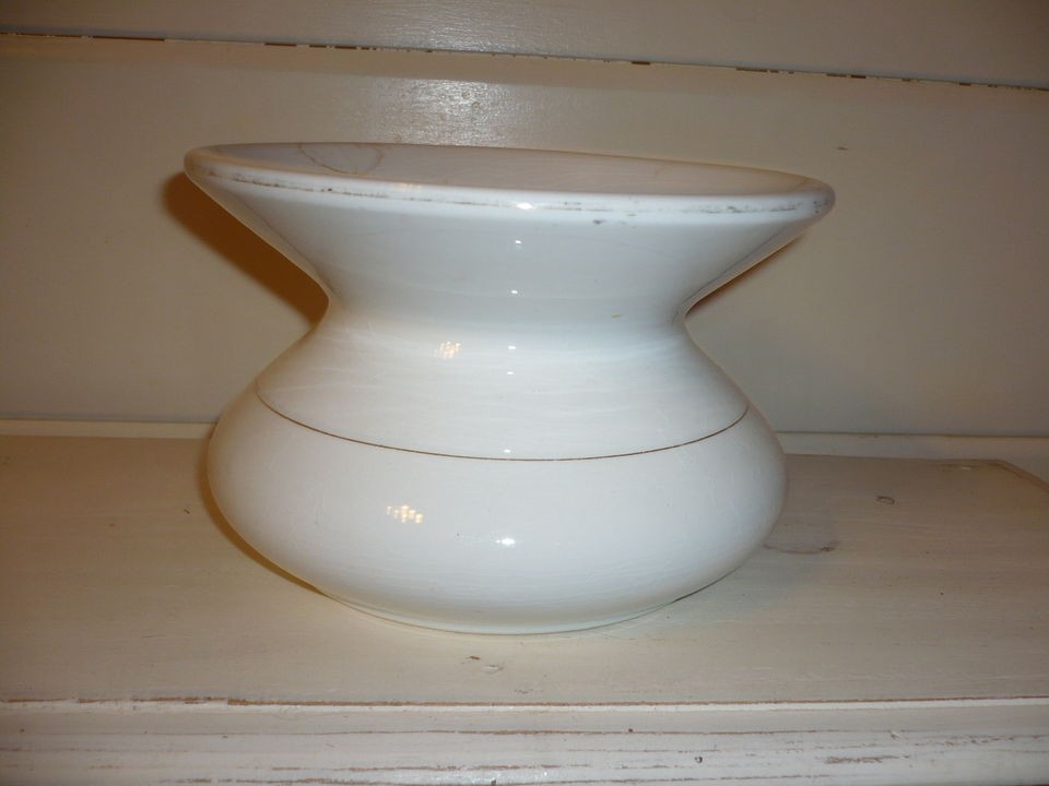 Antique White Ironstone Hotel W. S George Spittoon Bowl Pot