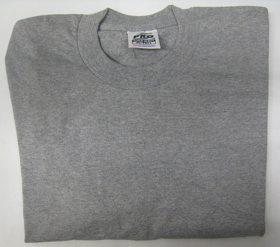 PRO 5 PRO5 T Shirt Super Heavy Heather Gray Plain M, XL, 2XL, XL TALL