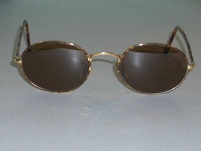   ray ban w2473 ypas b15 oval gold toroise aviator sunglasses w case