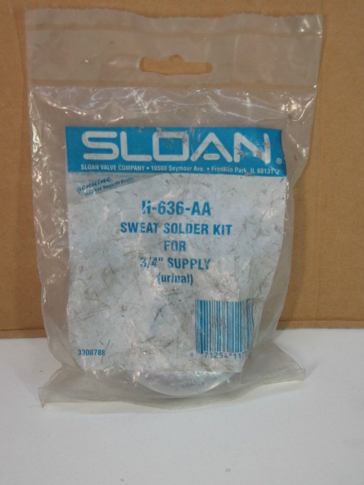 sloan h 636 aa sweat solder kit for 3 4