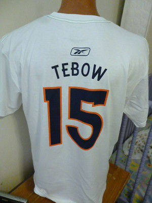 Reebok NFL Denver Broncos Tim Tebow 100% Organic Cotton Mens Jersey 