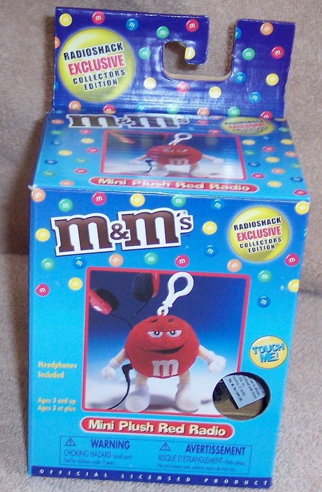 red plush mini radio new in box collectible