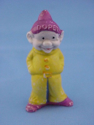 1930s Disney SNOW WHITEs DOPEY PORCELAIN BISQUE 3 1/4 Inch 