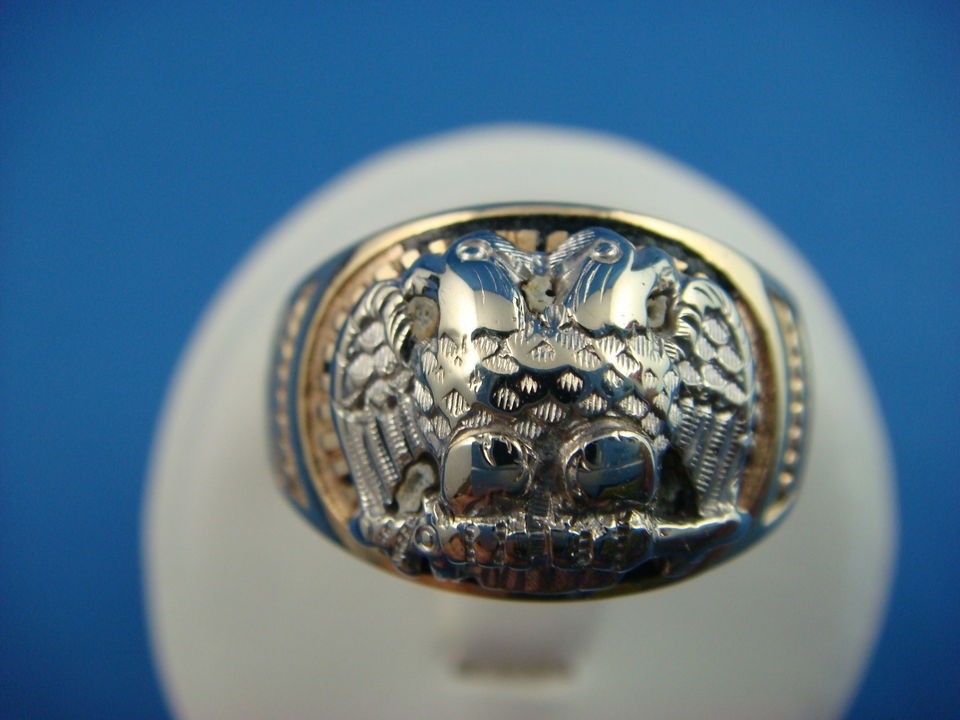 14k vintage men s masonic scottish ring 6 5 grams