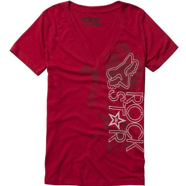 Fox Racing Womens Rockstar Showbox V Neck T Shirt 54840 003*