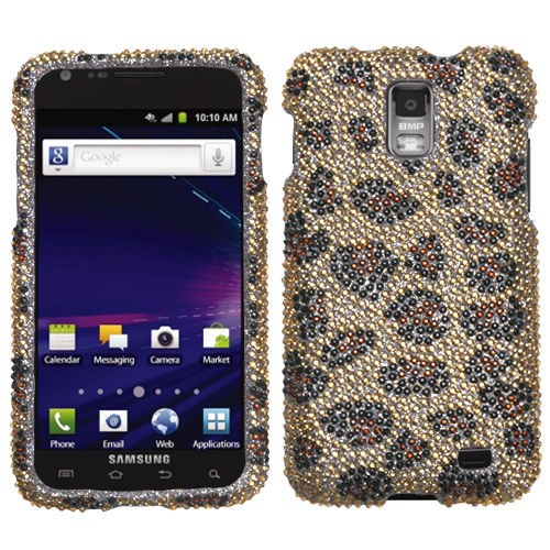   Galaxy S2 I727 Skyrocket Gold Leopard Diamond Rhinestone Case Cover