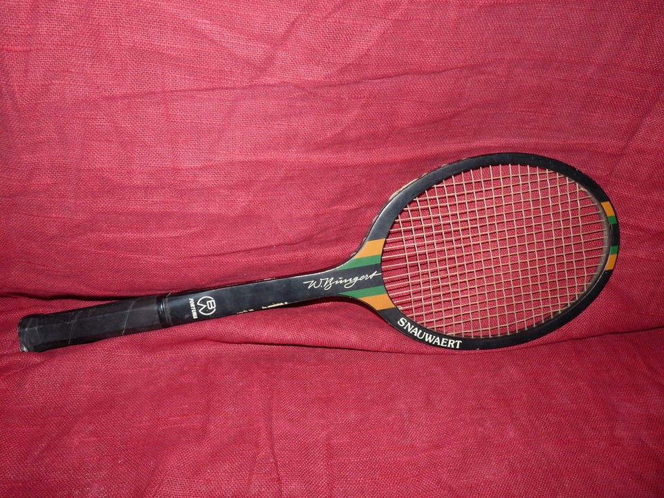 60s oldschool snauwaert wood tennis racket w bungert time left