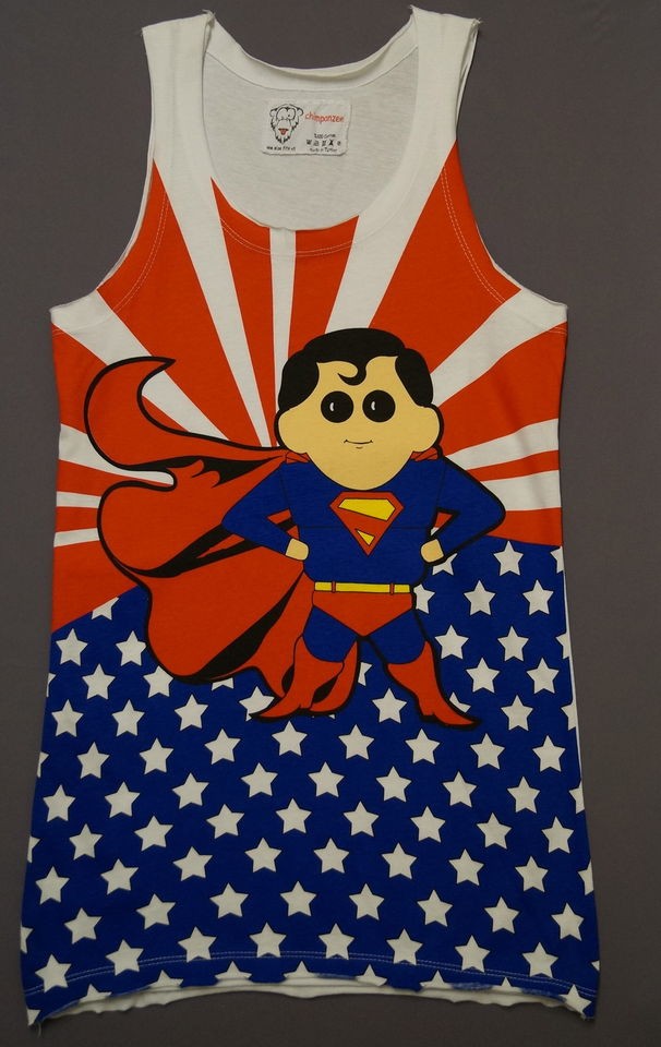 SUPERMAN, COOL DESIGNER FASHION VEST , LADIES SUMMER TANK TOP , ONE 