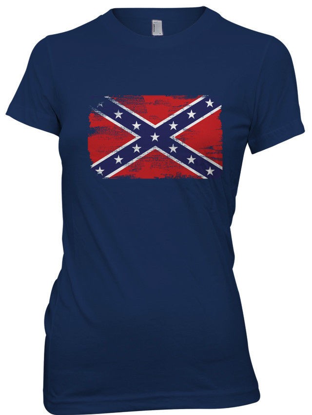   Flag Juniors T Shirt Tee Southern Pride Rebel South USA American